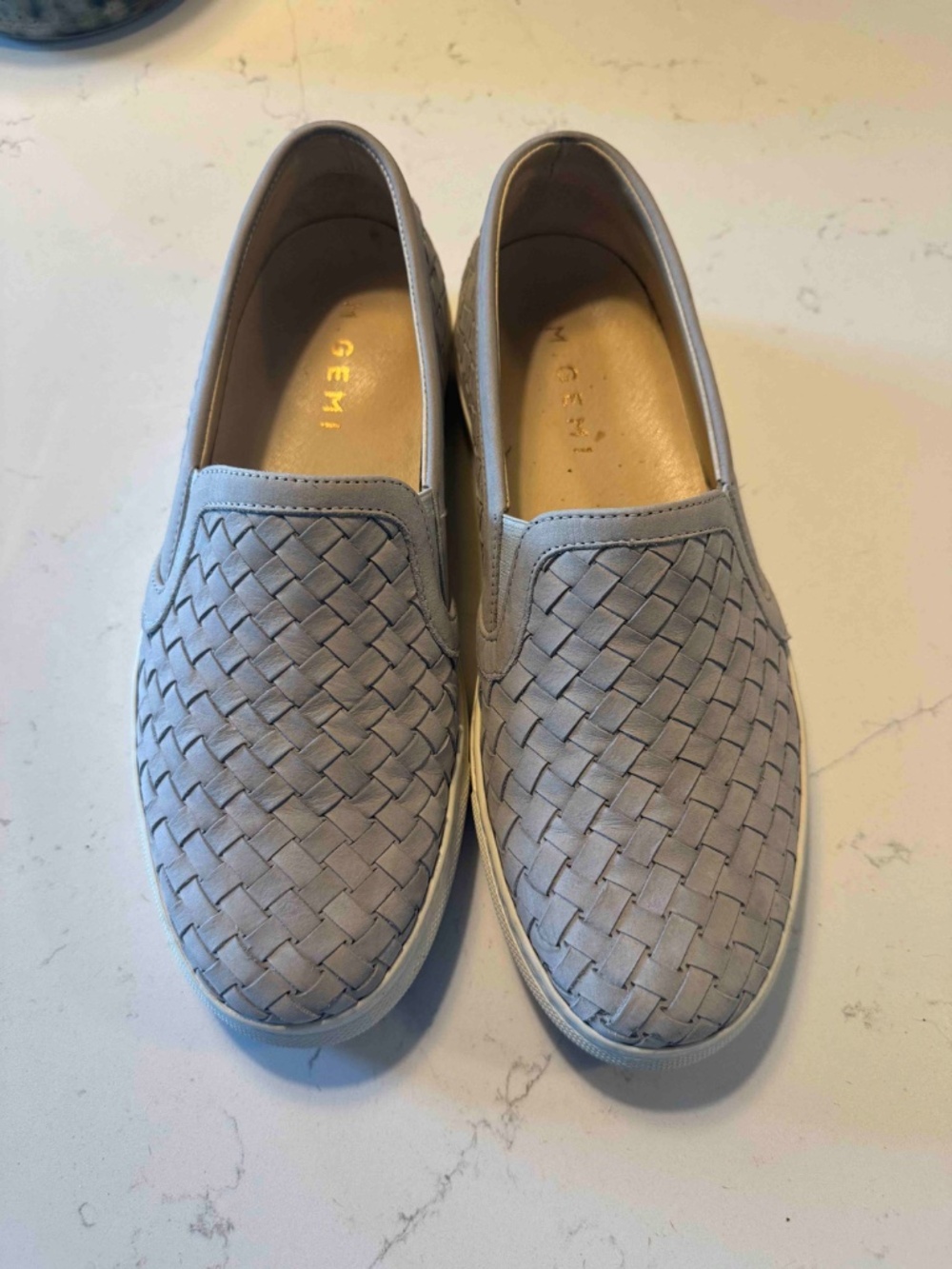 M. Gemi The Cerchio Gray Woven Sneakers Size 37.5(7.5) - Picture 2 of 6